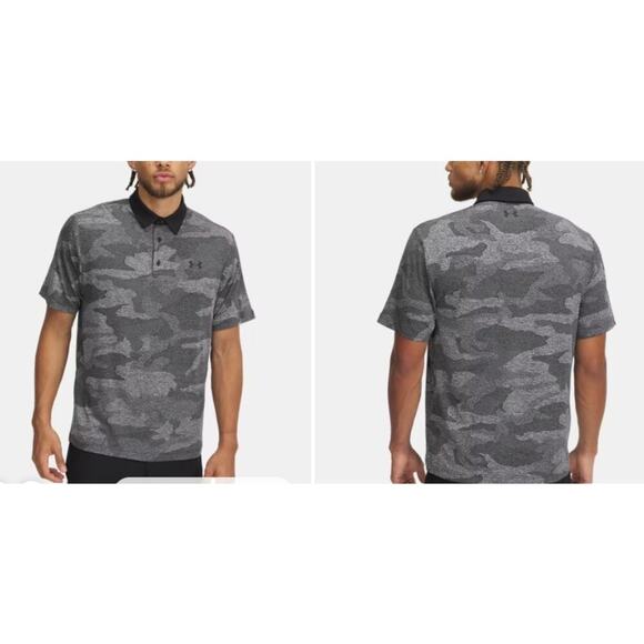 Under Armour Other - Under Armour Men's 2Xl  UA Playoff Camo Jacquard Polo Shirt Black Gray